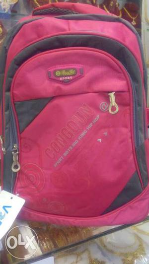 Red And Black Congqun Backpack