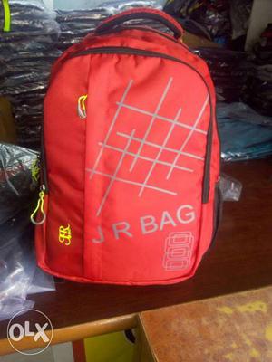 Red And Gray J R Bag Backpack