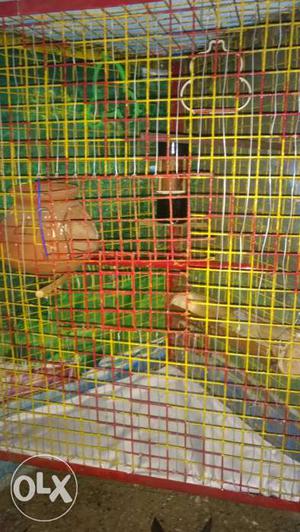 Red And Yellow Steel Cage