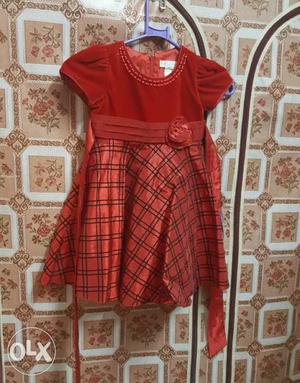 Red party wear dress for 4 year old girl..bought