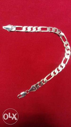 Silver Figaro Chain Link Bracelet