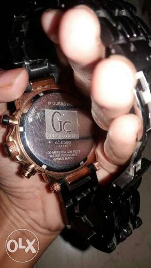 Silver Round Frame Watch...Gc guess.made In Swiss..Water