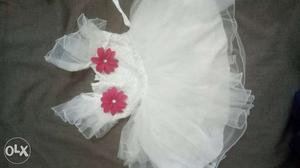 Toddler's White Sleeveless Gown