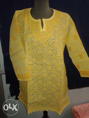 Yellow Floral Asian Traditional Wear