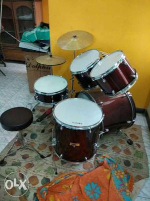 6 month old 5 piece drum kit with seat. New and