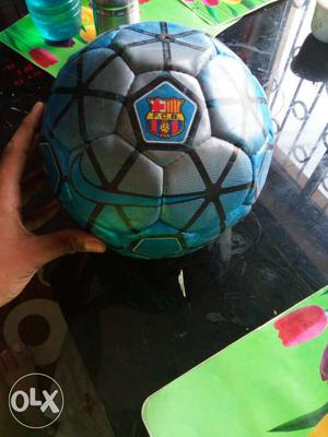 Blue, Black, And Grey FC Barcelona Soccer Ball