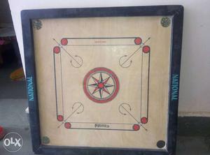 Brown And Red National Carrom Board Game