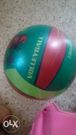 Green And Red Volleyball