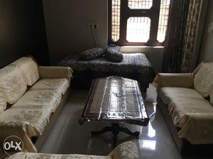 Living 7 seater sofa with table and bed