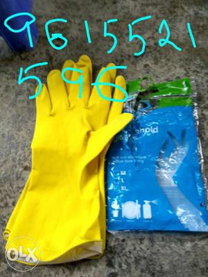 Pair Of Yellow Garden Gloves