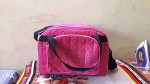Pink Quilted Duffel Bag home made