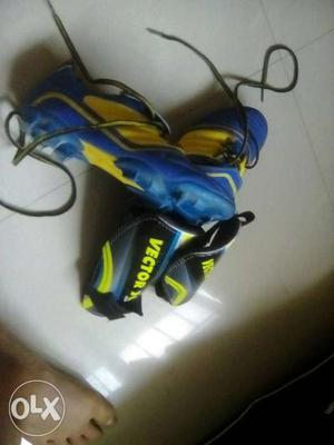 Really new foot ball shoes and shin guards only used 3 times