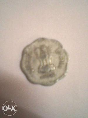 Scallop Silver Indian Coin
