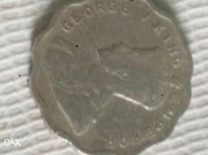 Scalloped Gray George V King Emperor Coin