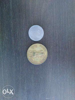 Two Pieces Of Indian Coins