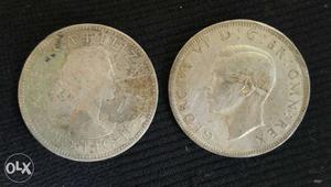 Two "half crown" coins