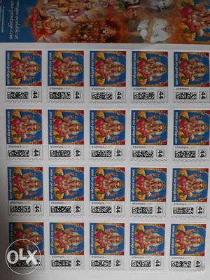 USA Postage Stamps of Lord Ganesha - 1 strip of