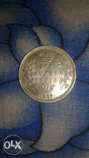 (one rupee India)( EDWARD VII) (KING &