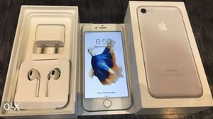 Iphone 7 silver 32gb with box full kit working