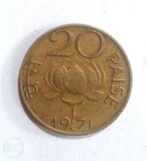 Round Bronze  Paise Coin