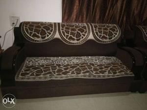 Brown Fabric Sofa