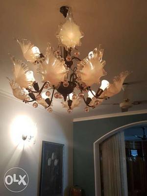 Chandelier with adjustable brightness and set of