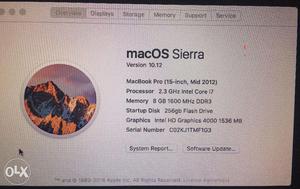 MacBook Pro i7 8GB Ram
