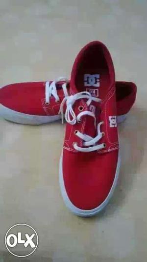 New original. Dc brand red sneaker Size -8 New