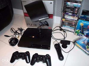 PS3 console 320 gb with 3 controller 100 games 11 month