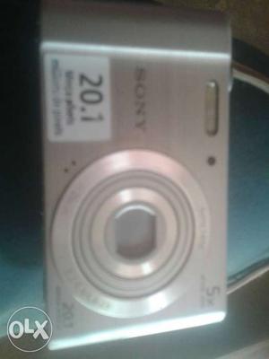 Silver Sony Point And Shoot Camera