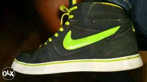 Black And Green Nike High Top Sneakers