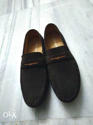 Black Suede Loafers Size 7-8