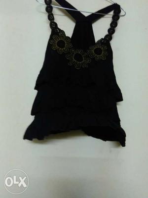 Black crop top available branded never used