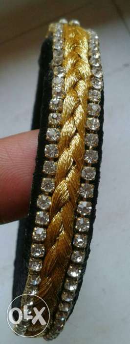 Black n golden silky single bangle