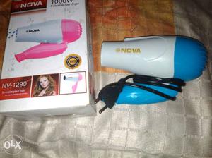 Blue And White Nova Hair Blower NV- With Box