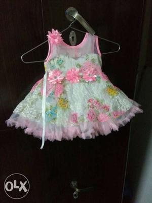 Brand new Girl's White And Pink Floral Dress