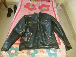 Faux leather biker jacket. L and XL can fit. Not used. New