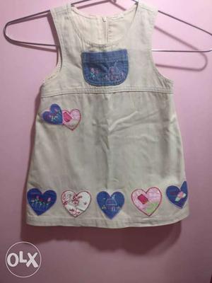 Girls frock Size-2 to 3 years Fabric- denim