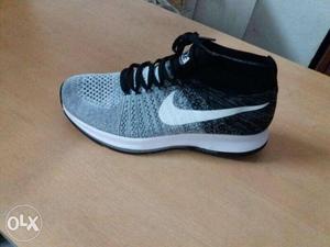 Gray And Black Nike Flyknit