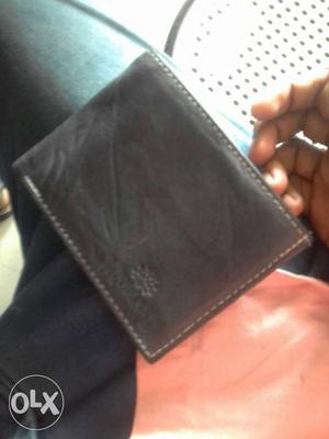 Gray Leather Bifold Wallet