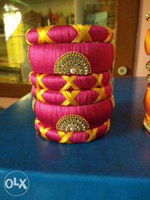 Homemade silk thread bangles!! Available in