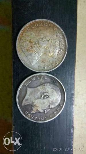Indian 1r silver coins