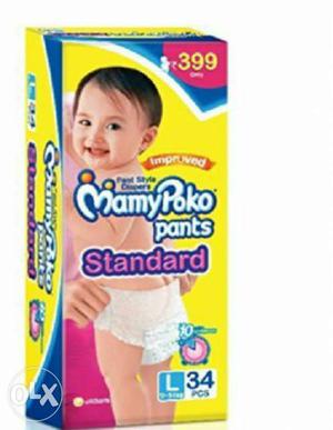 MamyPoko Pants Standard 34 Pcs Size Large Box