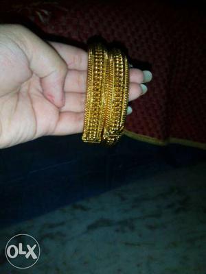 New Two Gold Plated Bracelets
