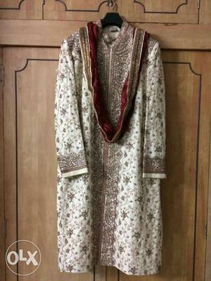 Only one time used Sherwani Top, Bottom, Shoes