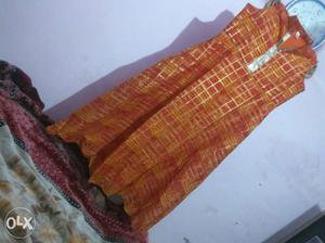 Orange color new gown for sell