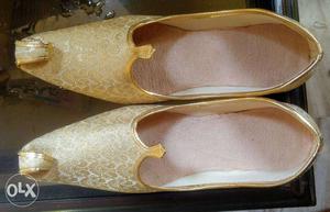 Pair Of Beige Traditional Shoes