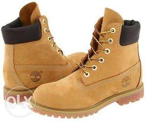 Pair Of Brown Timberland Work Boots