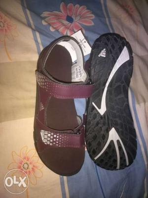 Pair Of Brown-and-black Adidas Hiking Sandals