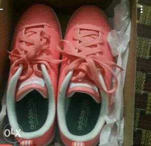 Pair Of Pink Adidas Sneakers In Box
